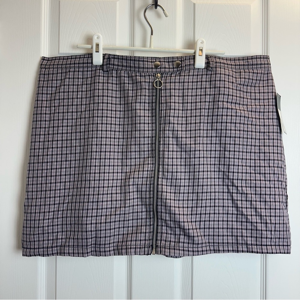 Wild Fable Violet Plaid Mini Skirt